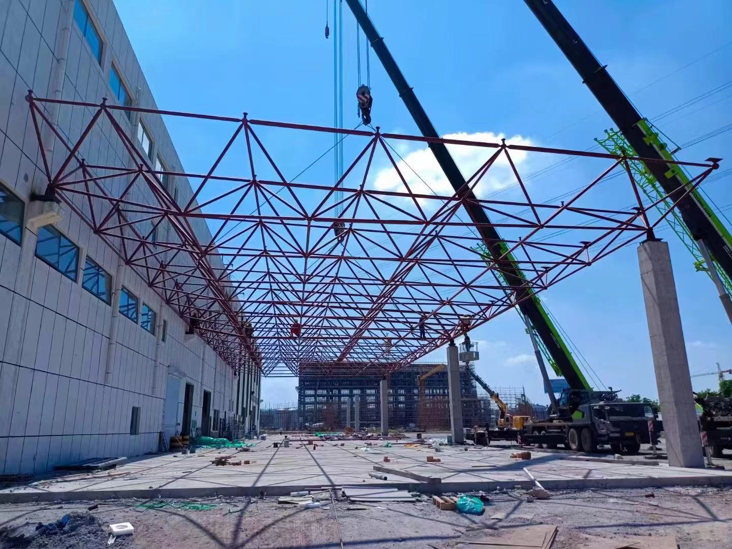 溧阳江苏宿迁国望高科纤维公司 -生活楼网架 成品库网架 立体库网架